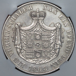 Талер 1866 (Липпе) (в слабе)