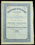 Акция 100 франков 1896 "Варваропольские угольные шахты (Донецк)"