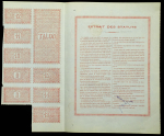 Акция 100 франков 1907 "Трамваи и электрическое освещение Саратова"