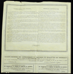 Акция 125 рублей 1896 "Общество Тквибульских каменноугольных копей и брикетного производства"