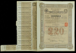 Облигация 20 фунтов стерлингов 1912 "Общество Троицкой железной дороги"