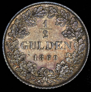 1/2 гульдена 1869 (Баден)