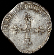 1/4 экю 1595-1610 (Франция)