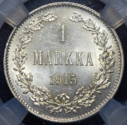 1 марка 1915 (Финляндия) (в слабе) S