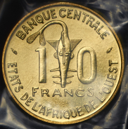 10 франков 1981. Пробные (Западно-африканские штаты)