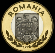 100 леев 1998. Проба “XIX Зимние олимпийские игры в Нагано: Конькобежный спорт“ (Румыния)