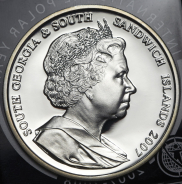 2 фунта 2008 "Международный полярный год" (Южная Георгия и Южные Сэндвичевы) (в п/у)