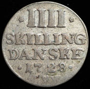 4 скиллинга 1728 (Дания)