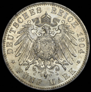 5 марок 1904 (Шаумбург-Липпе) А