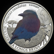 500 франков 2013 "Сизогрудая Сизоворонка" (Буркина Фасо)