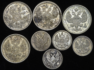 Набор из 8-ми сер. монет 