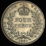 4 пенса 1891 (Великобританская Гвинея)