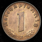 1 пфеннинг 1938 (Германия) Е