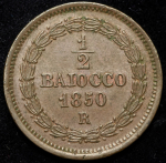 1/2 байокко 1850 (Ватикан)