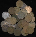 Набор из 37-ми медных монет 2 копейки