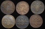 Набор из 6-ти медных монет 2 копейки