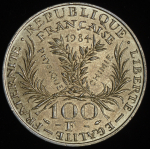 100 франков 1984 "50 лет со дня смерти Марии Кюри" (Франция)