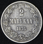 2 марки 1874 (Финляндия) S