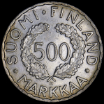 500 марок 1952 "XV летние Олимпийские игры, Хельсинки 1952" (Финляндия)
