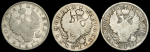 Набор из 3-х сер. монет Полтина (Александр I)