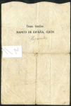 Чек 50 песет 1936 "El Banco de Espana" (Испания)