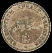 1/6 талера 1861 (Ангальт-Бернбург) А