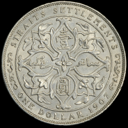 1 доллар 1907 (Стрейтс Сетлментс)