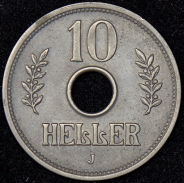 10 геллеров 1910 (Германская Восточная Африка) J