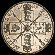 2 флорина (4 шиллинга) 1887 (Великобритания)