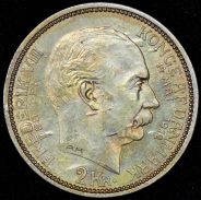 2 кроны 1912 "Смерть Фредерика VIII и вступление на престол Кристиана X" (Дания)