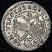 3 крейцера 1640 (Тироль)
