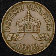 5 геллеров 1908 (Германская Восточная Африка) J