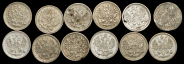 Набор из 12-ти сер. монет 5 копеек