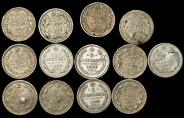 Набор из 13-ти сер. монет 5 копеек