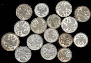Набор из 16-ти сер. монет (Николай II)