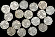 Набор из 19-ти сер. монет 5 копеек
