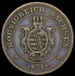 2 пфеннига 1866 (Саксония) B