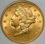 20 долларов 1904 (США) (в слабе)