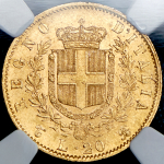 20 лир 1863 (Италия) (в слабе) T
