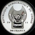240 франков 2011 "Музей" (Конго)