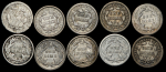 Набор из 10 монет 1 цент (США)