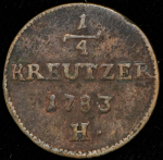 1/4 крейцера 1783 (Австро-Венгрия)