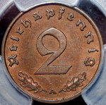 2 пфеннига 1939 (Германия) (в слабе) A