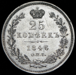 25 копеек 1846 СПБ-ПА