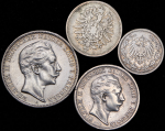 Набор из 4-х сер. монет (Германия)