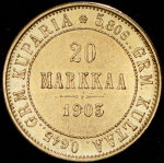 20 марок 1903 (Финляндия) L