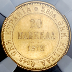 20 марок 1912 (Финляндия) (в слабе) S