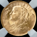 20 франков 1935 (Швейцария) (в слабе) В