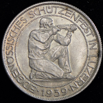 5 франков 1939 "Стрелковый фестиваль в Люцерне" (Швейцария) B