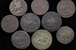 Набор из 13-ти медных монет 2 копейки